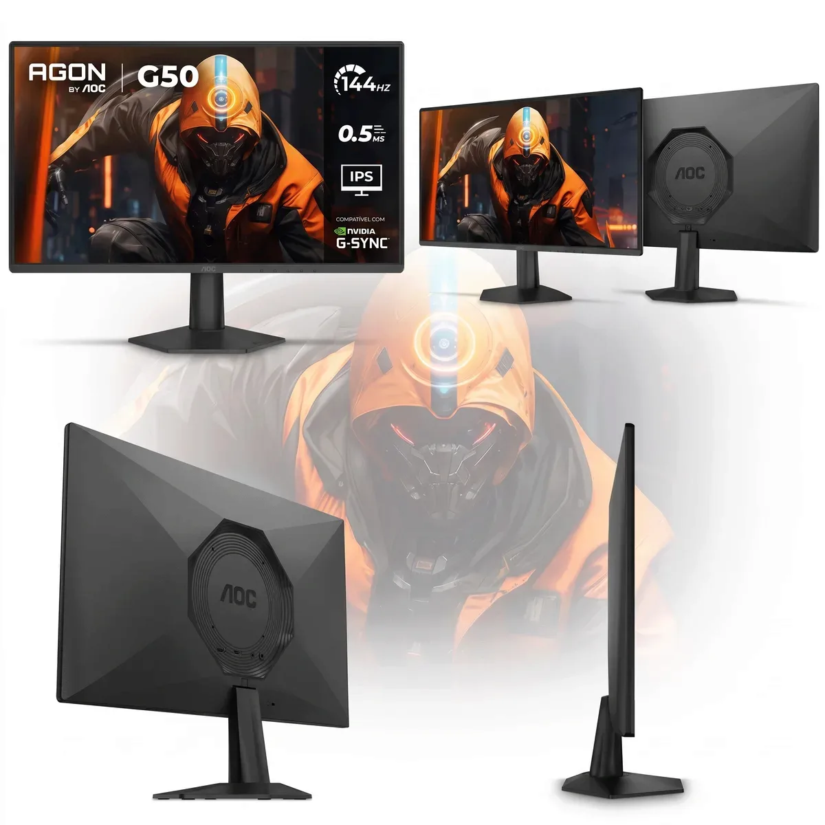 Monitor Gamer AOC 24G50F de 24 polegadas com painel IPS Full HD