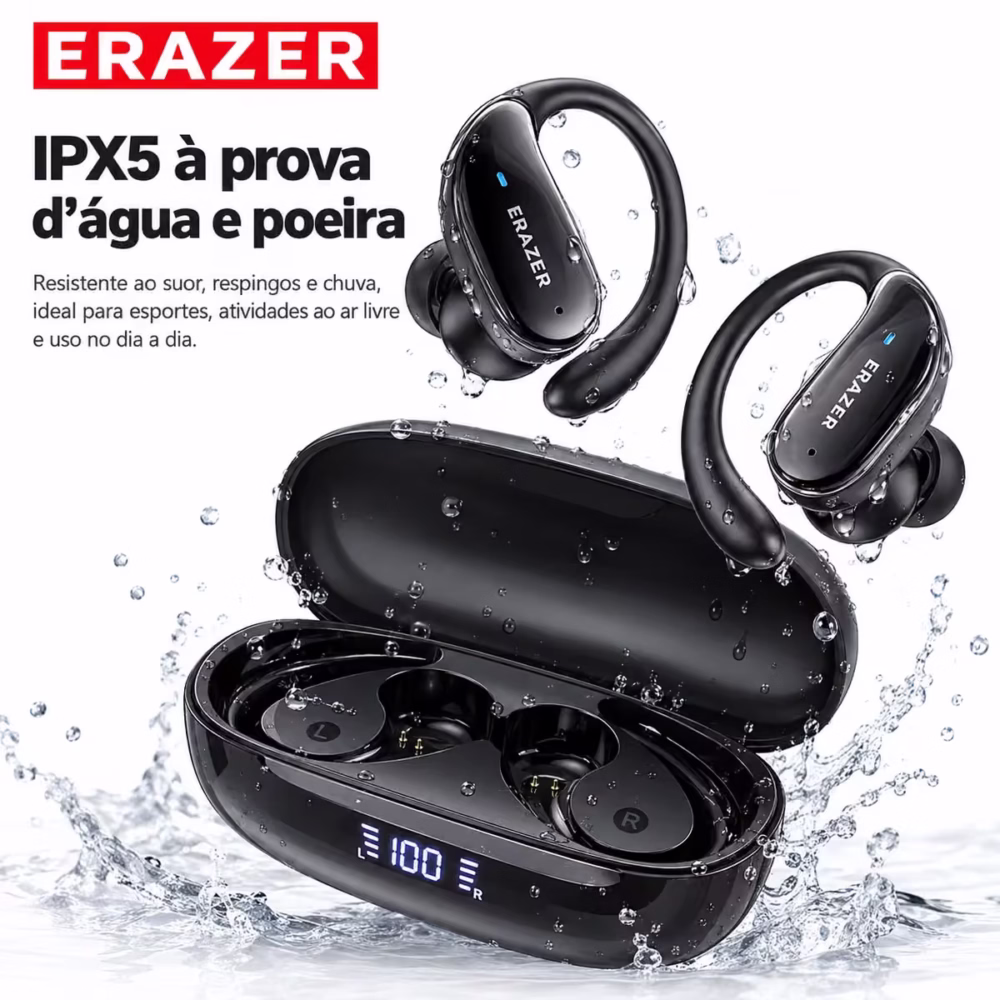 Fone de Ouvido Erazer XT80 Pro TWS Bluetooth 5.3: Ficha Técnica e Specs