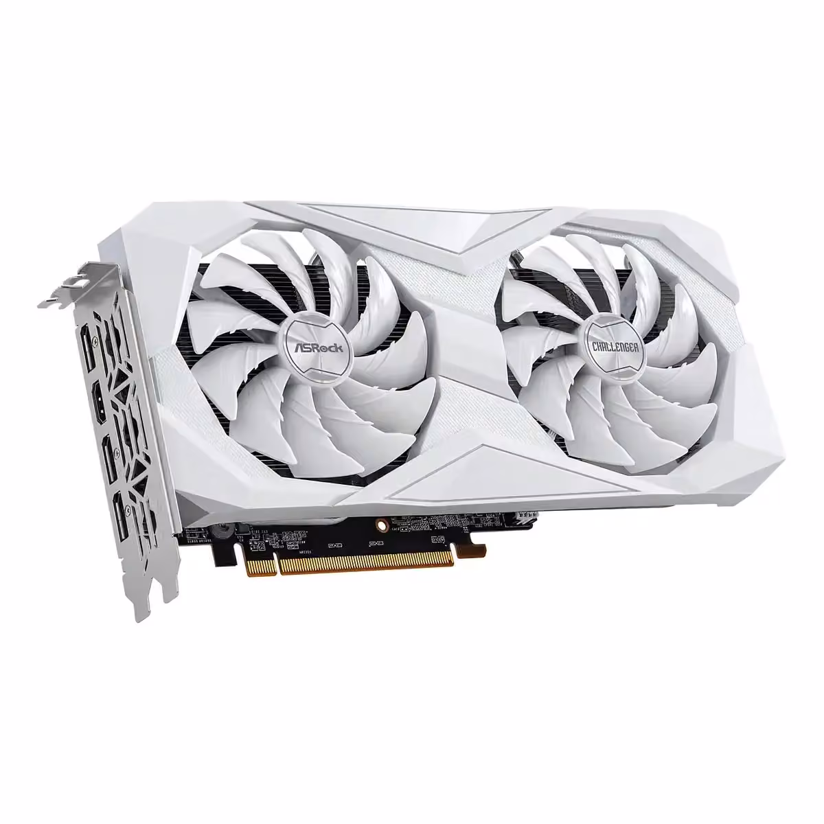 Placa de Vídeo ASRock RX 6600 8GB Challenger White Placa de Vídeo ASRock RX 6600 8GB Challenger White